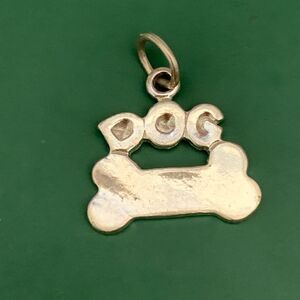 .925 Word Dog with Bone Sterling Silver Jewelry Charm #pets #sayings